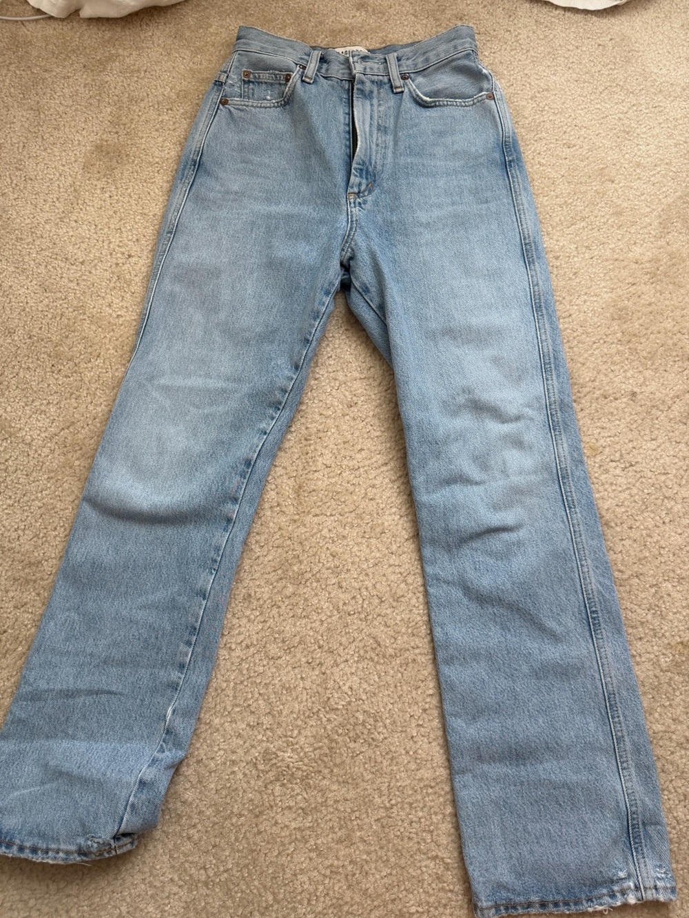 Agolde 90s pinch waist Light Wash Straight Leg Jeans